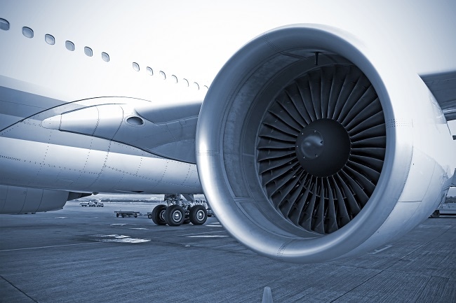 Polymide films are used  in aerospace applications for example parts for aircraft jet engines. Image Credit: Shutterstock/FedericoRostagno