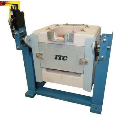 Power Cube Furnace shown is the 500 lb. capacity model. ITC builds furnaces sized to fit the customers melting application. Power Cube Furnaces are manufactured with capacities between 50 and 3000 lbs.