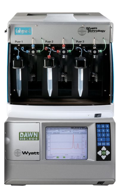 Calypso II Instrument by Wyatt for the characterization of macromolecular interactions.