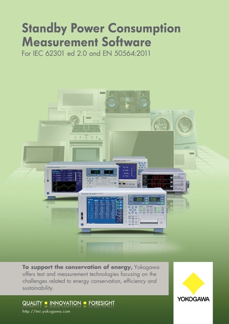 A new power measurement software package for the Yokogawa range of precision power analysers provides a complete solution for the testing of standby power in accordance with the latest IEC62301 Ed.2.0 (international) and EN50564:2011 (European) standards.