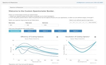 A Web Application for Custom Spectrometer Design