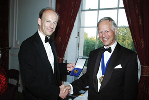 The Gold Medal presented by Dr Richard Dolby to Dynamic-Ceramic’s Technical Manager, Dr Charles Marsden