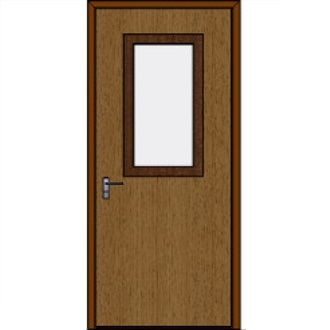 Half-Lite Bullet-Resistant Wood Veneered Door