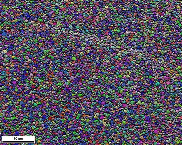 EBSD image quality and IPF orientation map from beam-sensitive MAPI perovskites collected a 10 kV, 150 pA beam doses.