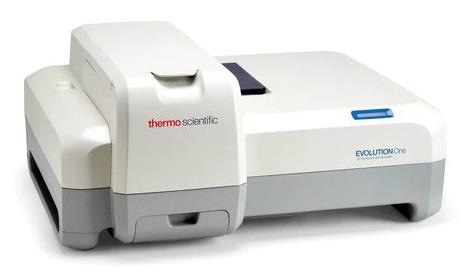 The Thermo ScientificTM EvolutionTM One/One Plus UV-Vis Spectrophotometer series.