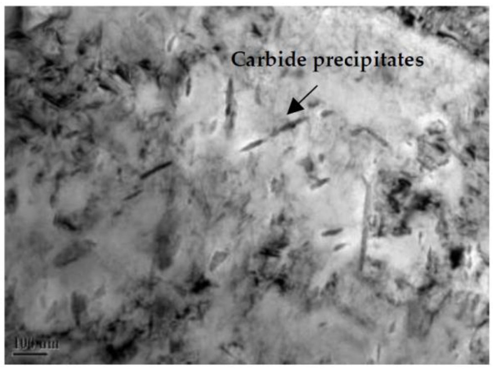 TEM characterization of the carbide precipitates.