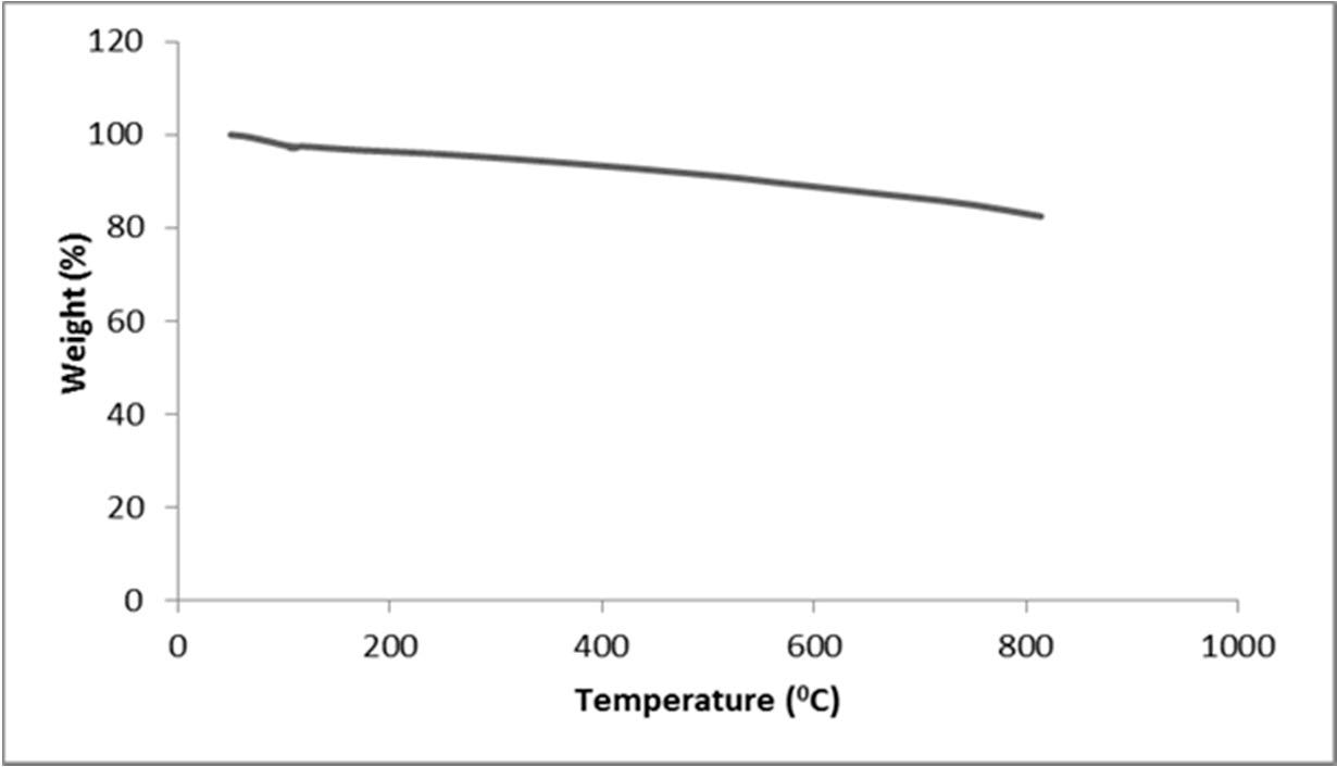 Thermogravimetric analysis (TGA) of cotton gin trash biochar.