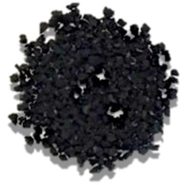 Picture of the ground rubber feedstock.