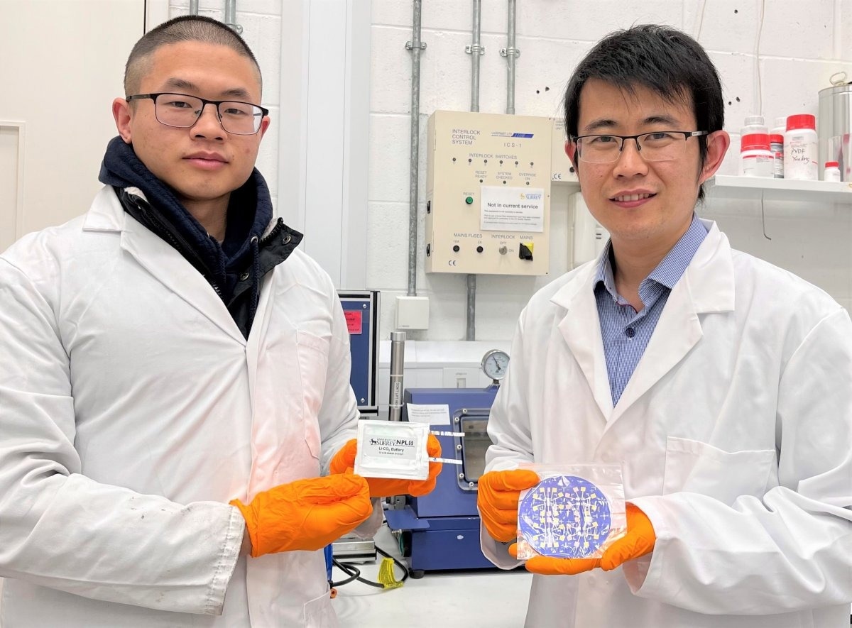 Novel Lithium-CO2 Batteries Manufactured at Surrey Helps Store More Energy.