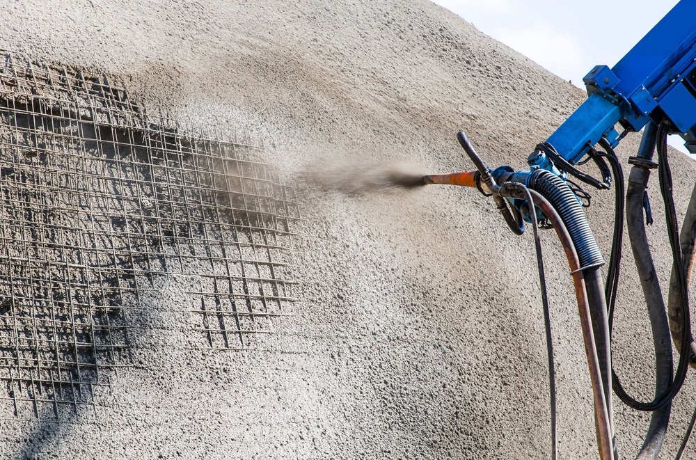 New Fabrication Process for Curved Concrete Shells with Robotic Spraying