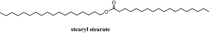 Chemical structure of stearyl stearate.