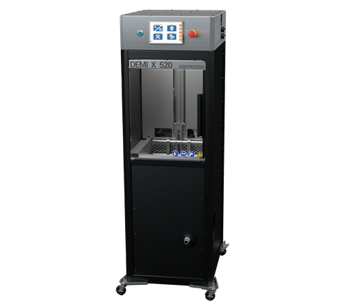 PostProcess Technologies, a pioneer in automated post-processing solutions for additive manufacturing (AM), announced today the launch of two revolutionary solutions in their lineup of automated, intelligent post-processing solutions: DEMI X 520 for Resin Removal™ and DEMI X 520 for Dental Resin Removal™.