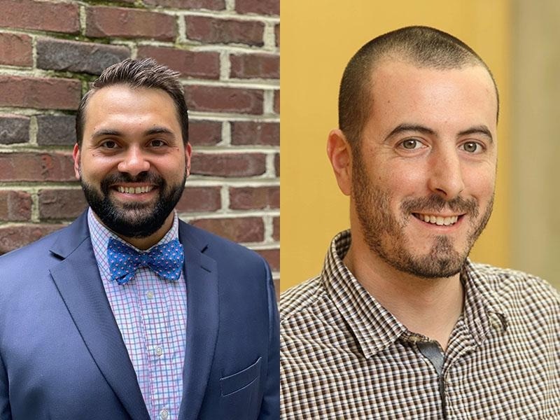 Charles Machan (left) and Michael Hilinski (right) have identified an organic molecule that could replace the use of rare and expensive metals in fuel cells. Image Credit: College and Graduate School of Arts & Sciences, University of Virginia.