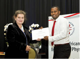 Goodfellow Award Presented at South African Institute of Physics Annual Conference