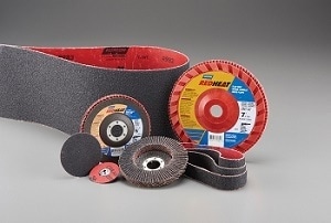 New Norton Red Heat Abrasive Belts and Discs Deliver Faster Cut Rate, Fewer Changeovers and Long Product Life.
