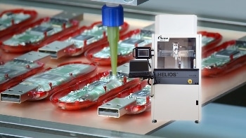 Nordson ASYMTEK Demonstrates the Helios Medium- to Large-Volume Dispenser at The Battery Show and Bondexpo