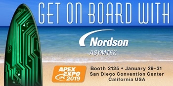 Get on Board with Nordson ASYMTEK at IPC APEX Expo Booth 2125