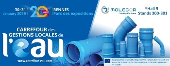 Molecor will be Present at the “20e Carrefour des Gestions Locales de l’Eau” next 30th and 31th January in Rennes, France