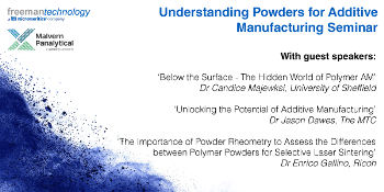 Understanding Powders for Additive Manufacturing Seminar - 24 September 2019