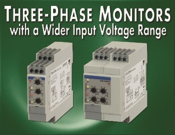 Three-Phase Monitoring Relays with a Wider Input Voltage Range