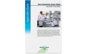 Customizing Access Rights on Balances Improves Productivity:  Find Out How with a Free Application Note from METTLER TOLEDO