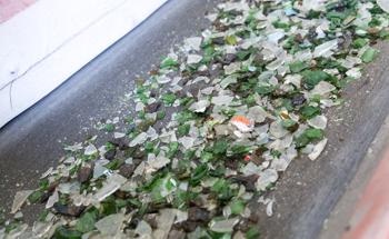 Gradations of Recycled Glass to Replace River Sand in 3D-Printed Concrete