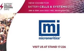 Join Micromeritics at the Battery Cells & Systems Expo on stand 17-226