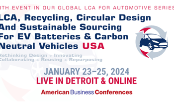 LCA, Recycling, Circular Design & Sustainable Sourcing for EV Batteries & Carbon Neutral Vehicles Congress Returns for 2024