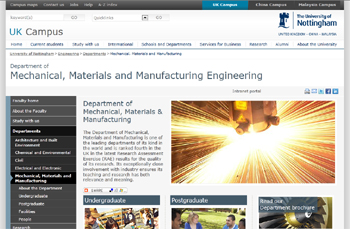 Department of Mechanical, Materials and Manufacturing Engineering, University of Nottingham
