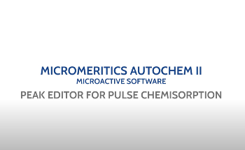 AutoChem II Microactive Software - Peak Editor Pulse Chemisorption