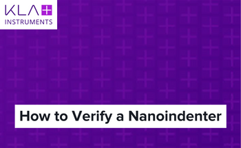 缩进大学会议10:如何验证Nanoindenter