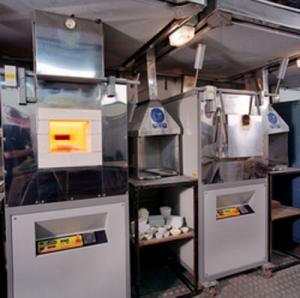Cupellation (assay) furnace (CF) for the precious metals market