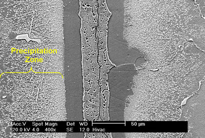 AZoJoMo – AZoM Journal of Materials Online : Microstructure of 60 mm gap brazed at 1100oC for 1 h.